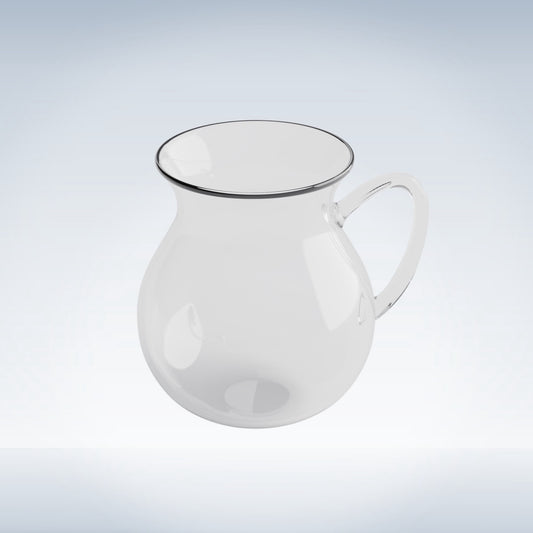 Turkish Tea/Coffee Glass Mug with Handle - 450mL Size & Thicker Glass compared to Traditional Turkish Tea Cup, 1 PCS
