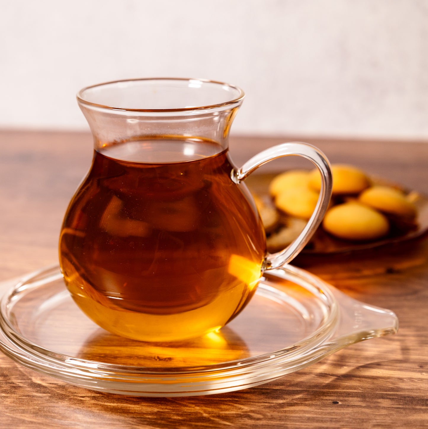 Turkish Tea/Coffee Glass Mug with Handle - Extra Large Size & Thicker Glass compared to Traditional Turkish Tea Cup, 1 PCS