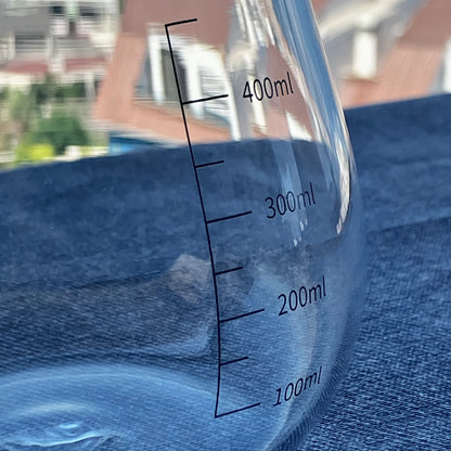 Glass Coffee Pot/Measuring Pitcher – Ergonomic Handle, Heat-Resistant Glass, 450mL Markings (Holds More)