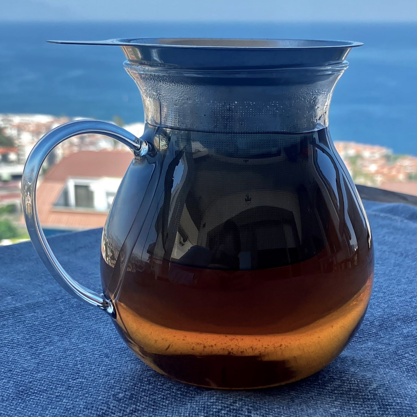 Turkish Tea/Coffee Glass Mug with Handle – 550mL Size, Wider Base for Stability, Fits Tea Infuser, Perfect for Tea/Coffee Lovers