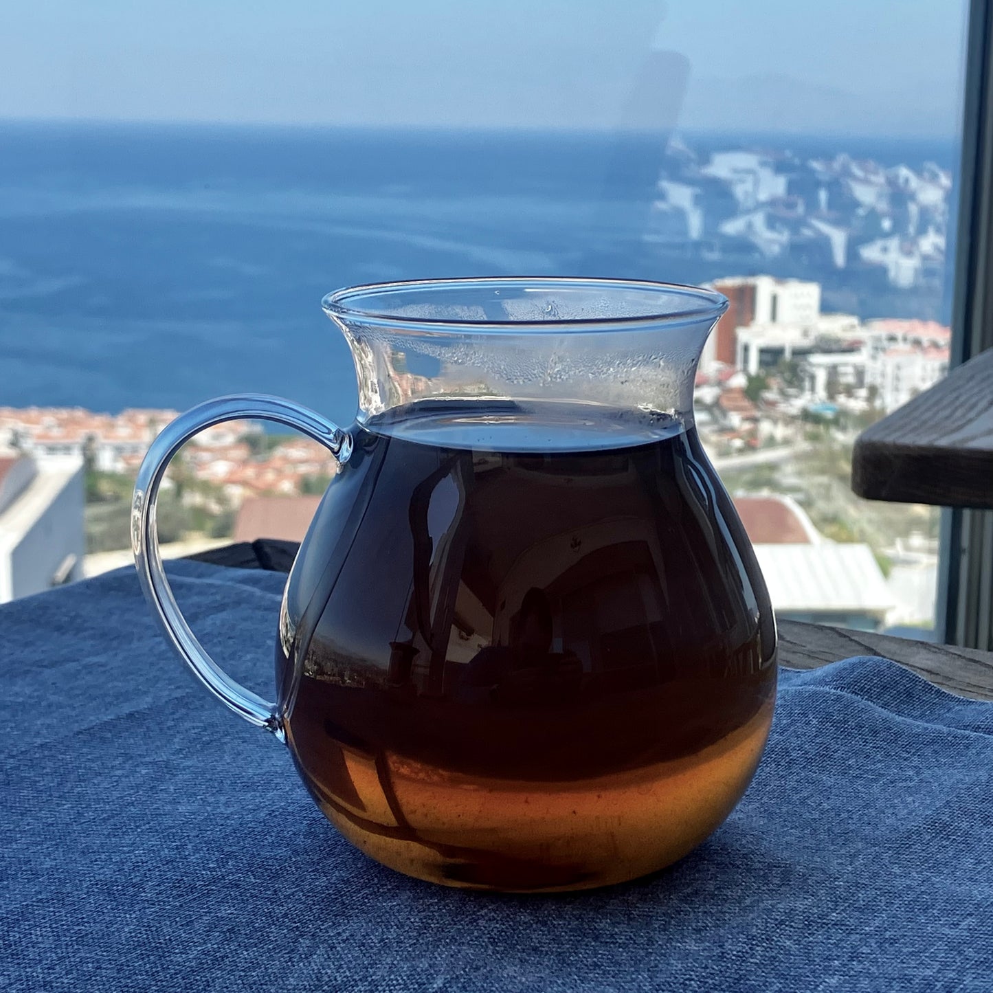 Turkish Tea/Coffee Glass Mug with Handle – 550mL Size, Wider Base for Stability, Fits Tea Infuser, Perfect for Tea/Coffee Lovers