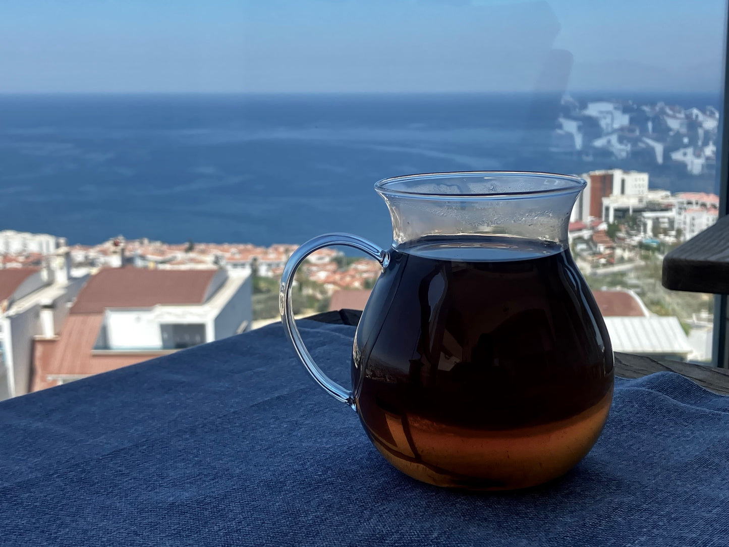 Turkish Tea/Coffee Glass Mug with Handle – 550mL Size, Wider Base for Stability, Fits Tea Infuser, Perfect for Tea/Coffee Lovers