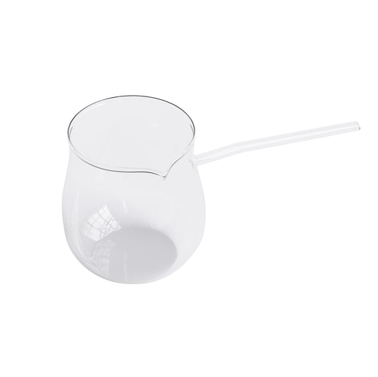 Glass Coffee Pot/Measuring Pitcher – Ergonomic Handle, Heat-Resistant Glass, 450mL Markings (Holds More)